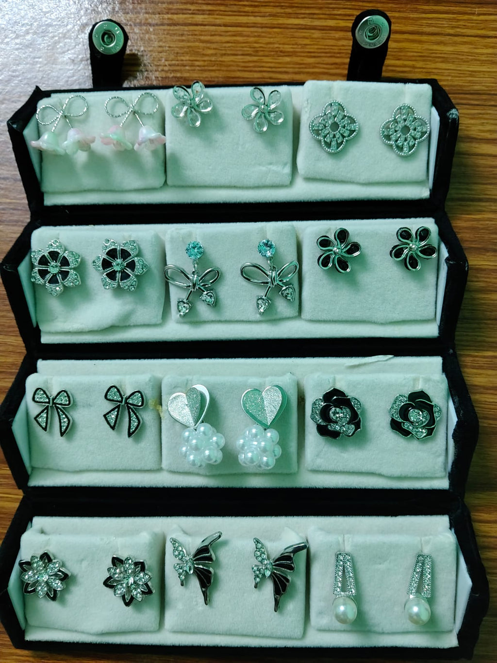 12 Pair Elegant Floral & Butterfly Earrings Collection | LUMINIYA JEWELS
