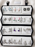 12 Pair Elegant Pearl & Floral Ring Collection | LUMINIYA JEWELS
